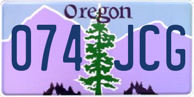 OR license plate 074JCG