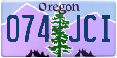 OR license plate 074JCI