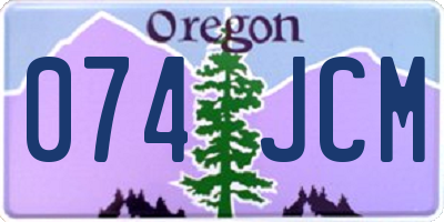 OR license plate 074JCM
