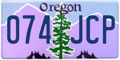 OR license plate 074JCP