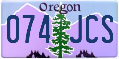 OR license plate 074JCS