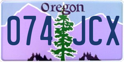 OR license plate 074JCX