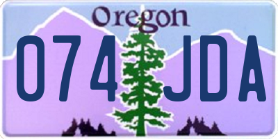 OR license plate 074JDA