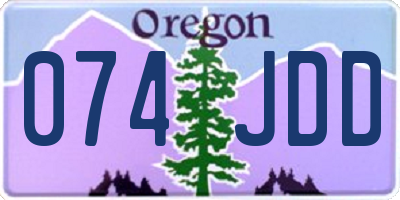 OR license plate 074JDD