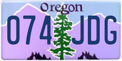 OR license plate 074JDG