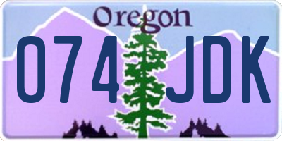 OR license plate 074JDK