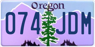 OR license plate 074JDM