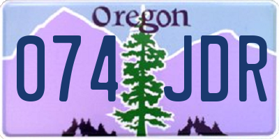 OR license plate 074JDR