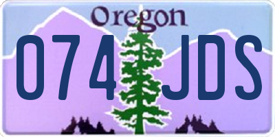 OR license plate 074JDS