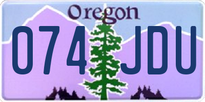 OR license plate 074JDU