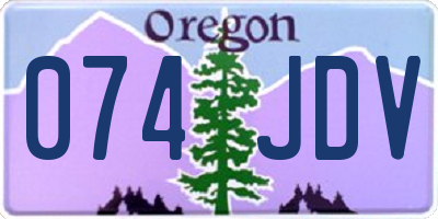 OR license plate 074JDV