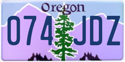 OR license plate 074JDZ