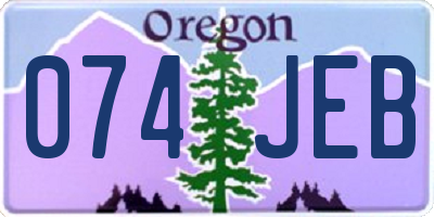 OR license plate 074JEB