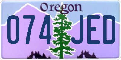 OR license plate 074JED