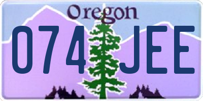 OR license plate 074JEE