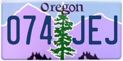 OR license plate 074JEJ