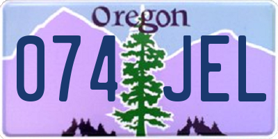 OR license plate 074JEL