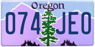 OR license plate 074JEO