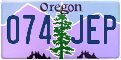 OR license plate 074JEP