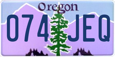 OR license plate 074JEQ