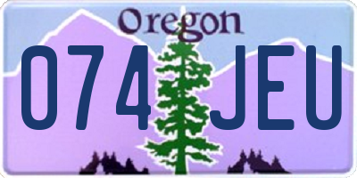 OR license plate 074JEU