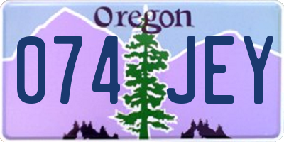 OR license plate 074JEY