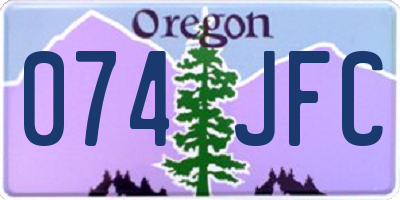 OR license plate 074JFC