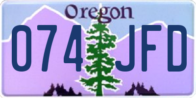 OR license plate 074JFD
