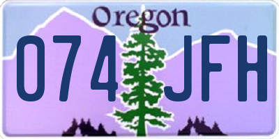 OR license plate 074JFH