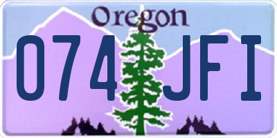 OR license plate 074JFI