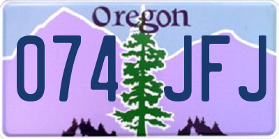 OR license plate 074JFJ