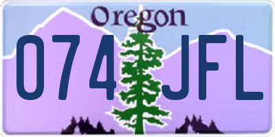 OR license plate 074JFL