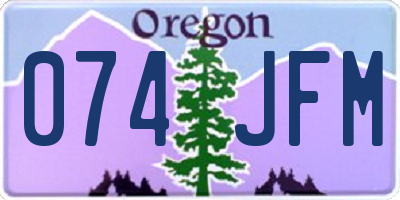 OR license plate 074JFM