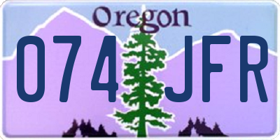 OR license plate 074JFR