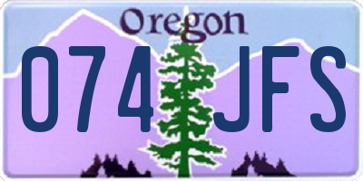 OR license plate 074JFS
