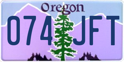 OR license plate 074JFT