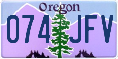 OR license plate 074JFV