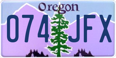 OR license plate 074JFX