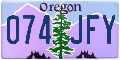 OR license plate 074JFY