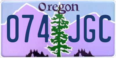 OR license plate 074JGC