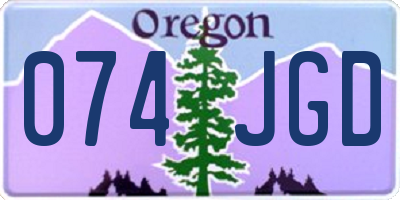 OR license plate 074JGD