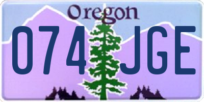 OR license plate 074JGE