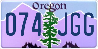 OR license plate 074JGG