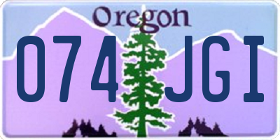 OR license plate 074JGI