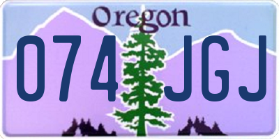 OR license plate 074JGJ
