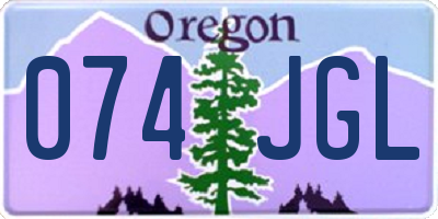 OR license plate 074JGL
