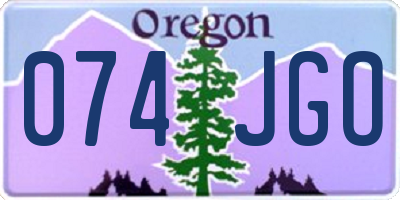 OR license plate 074JGO