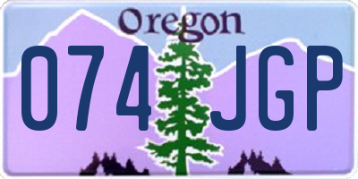 OR license plate 074JGP