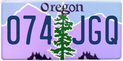 OR license plate 074JGQ