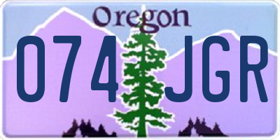 OR license plate 074JGR